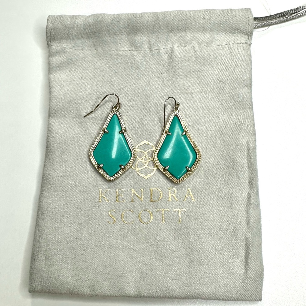 Kendra Scott Alex Gold Drop Earrings in Turquoise